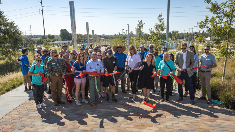 City staff at ribbon cutting OKC_ScissortailSouthGO_0922_BLE_1427