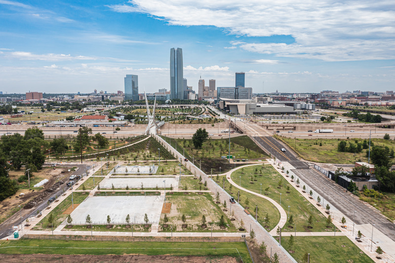 Looking North to Downtown OKC