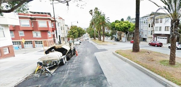 Wide view of San Francisco Streetscape