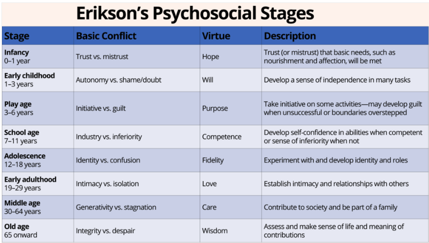 Erik Erikson's psychosocial stages