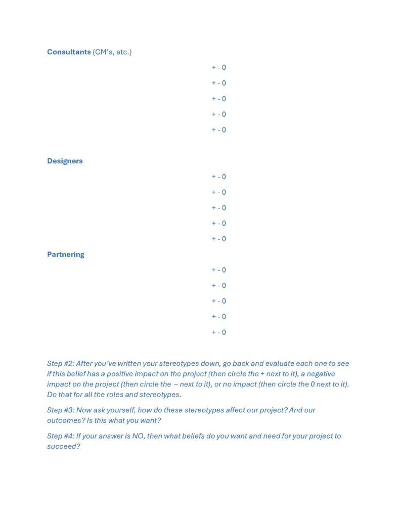 Construction Beliefs Activity Page 2