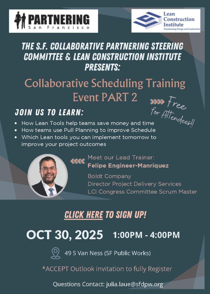 Collaborative Scheduling Training - 2025 Upcoming Events and Announcements